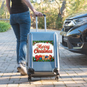 Sticker Scène de Noël festive avec des cadeaux (Valise Insitu)