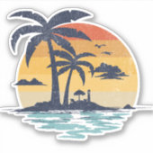 Sticker Scène estivale tropicale (Devant)