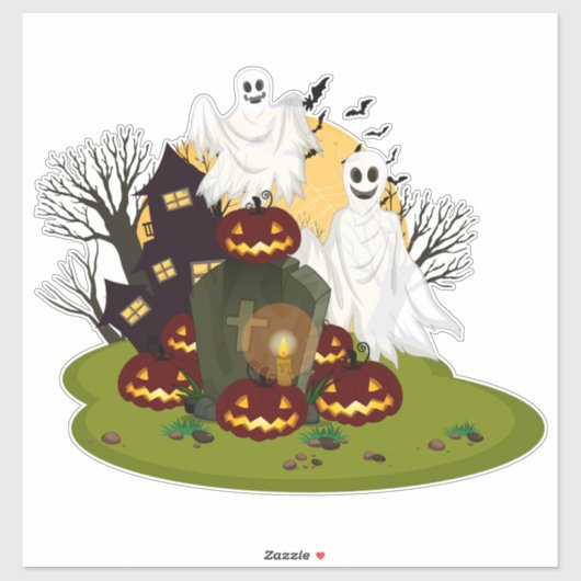 Sticker Scène Halloween (Feuille)
