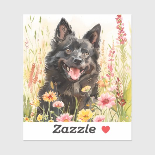 Sticker – Schipperke Die-Cut Watercolor Decal (Feuille)