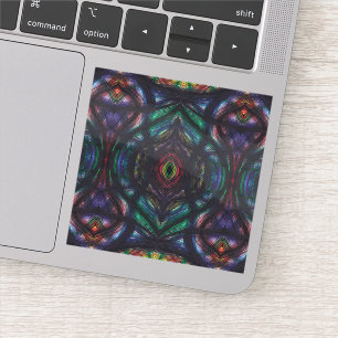 Sticker Schisme Arc-en-ciel sombre Art aquarelle abstraite