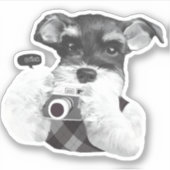 Sticker Schnauzer avec caméra (Devant)