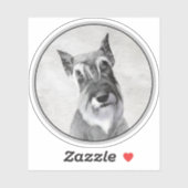 Sticker Schnauzer (géant) - Joli art original pour chien (Feuille)