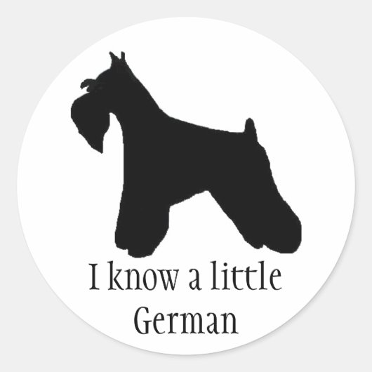 Sticker Schnauzer miniature (Devant)