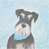Sticker Schnauzer (Miniature) Peinture - Chien original mi (Devant)