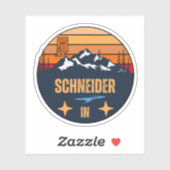 Sticker Schneider, Indiana (Feuille)