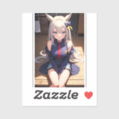 Sticker Scholar Neko (Feuille)