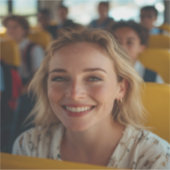 Sticker School Bus Driver Photo Customize (Devant)