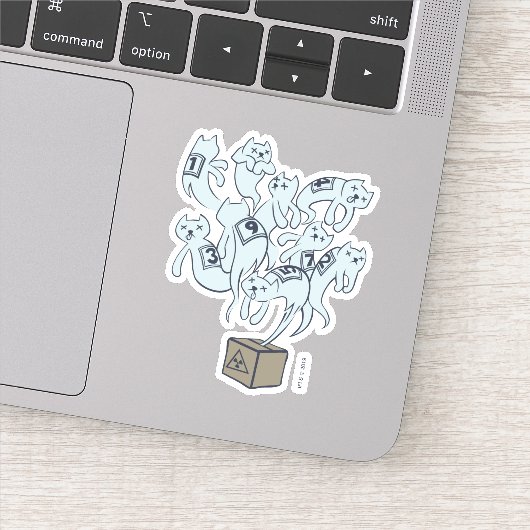 Sticker Schrödinger Cat 9 Vies (Détail)