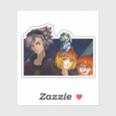 Sticker Sci Fi Anime Amis (Feuille)