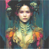 Sticker Sci-Fi Imaginaire d'oursin arc-en-ciel (Devant)