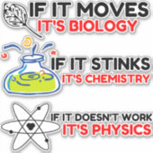 STICKER SCIENCE BIOLOGY CHIMIISTRY PHYSICS (Devant)