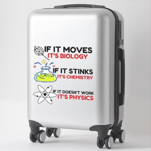 STICKER SCIENCE BIOLOGY CHIMIISTRY PHYSICS (Sur valise)