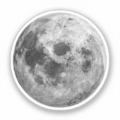 Sticker Science de l'astronomie spatiale de la Pleine lune (Recto)