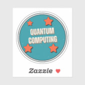 Sticker Science de l'informatique quantique (Feuille)