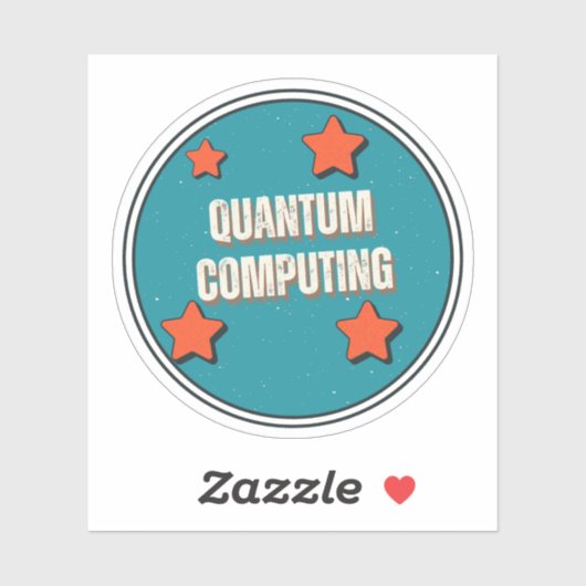 Sticker Science de l'informatique quantique (Feuille)