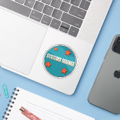Sticker Science des systèmes (Ordinateur portable avec iPhone)