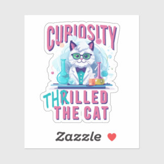 Sticker Science du chat : Curiosité Félicité le chat