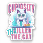 Sticker Science du chat : Curiosité Félicité le chat (Devant)