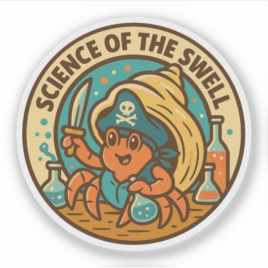 Sticker Science du Crabe Pirate de la Houle (Devant)