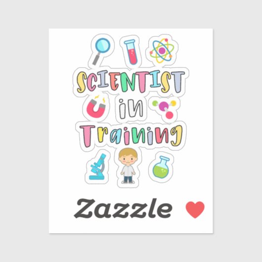 Sticker Scientist in Training for Young Scientists (Feuille)