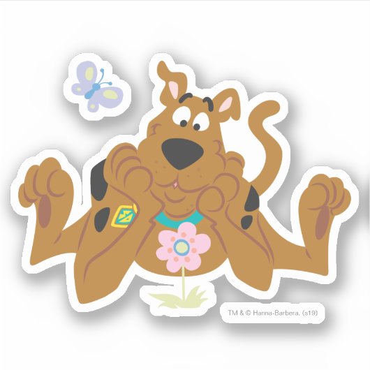 Sticker Scooby-Doo Admirant Fleur (Devant)