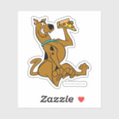 Sticker Scooby Doo Avec Pizza Slice (Feuille)