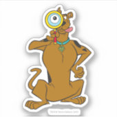 Sticker Scooby Doo Avec Verre Magnifiant (Devant)