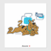 Sticker Scooby-Doo Carré Rétro Couché (Feuille)