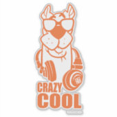 Sticker Scooby-Doo "Cool fou" casque graphique (Devant)
