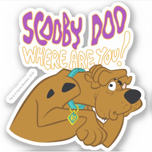 Sticker Scooby-Doo effrayé (Devant)