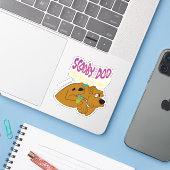 Sticker Scooby-Doo effrayé (Ordinateur portable avec iPhone)