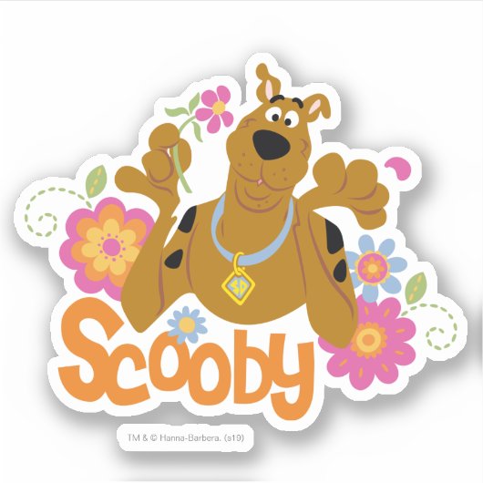 Sticker Scooby-Doo En Fleurs (Devant)