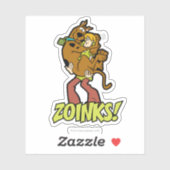 Sticker Scooby-Doo et Shaggy Zoinks! (Feuille)