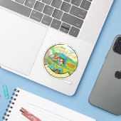Sticker Scooby-Doo | Gang Traversant "Crystal Cove" (Ordinateur portable avec iPhone)