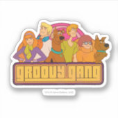 Sticker Scooby-Doo | Graphique de dessin rétro "Gang Super (Devant)