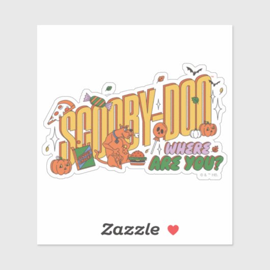 Sticker Scooby-Doo Halloween Snack Logo (Feuille)
