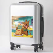 Sticker Scooby-Doo Joyeux et son énorme collation Scooby (Sur valise)
