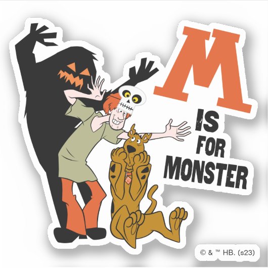 Sticker Scooby-Doo | M est pour Monster (Devant)