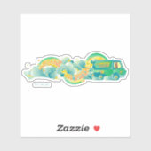 Sticker Scooby-Doo | Machine Mystère "Je freine pour la pi (Feuille)