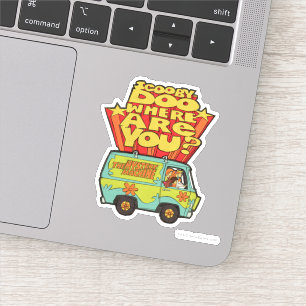 Sticker Scooby-Doo   "où êtes vous ?" Rétro bande dessi