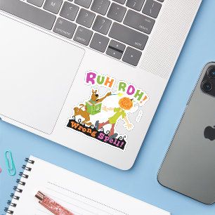 Sticker Scooby-Doo   Ruh Roh ! Mauvais sort !