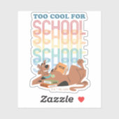 Sticker Scooby Doo Trop Cool Pour L'École (Feuille)