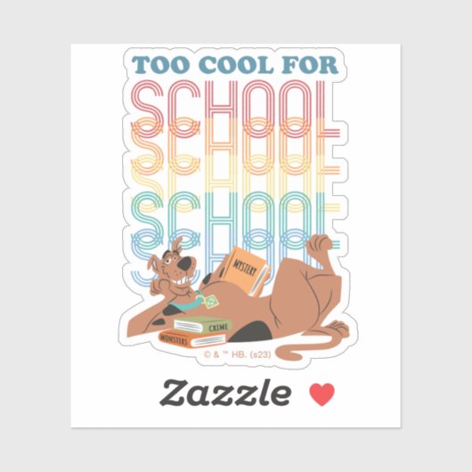 Sticker Scooby Doo Trop Cool Pour L'École (Feuille)