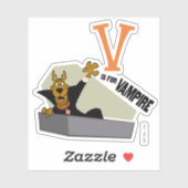 Sticker Scooby-Doo | V est pour Vampire (Feuille)