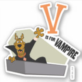 Sticker Scooby-Doo | V est pour Vampire (Devant)