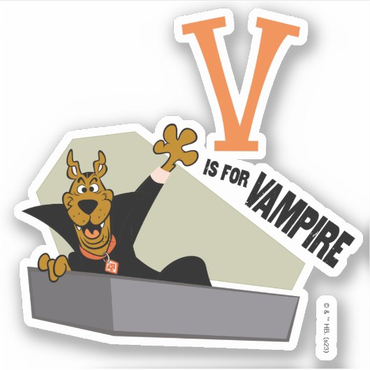 Sticker Scooby-Doo | V est pour Vampire (Devant)