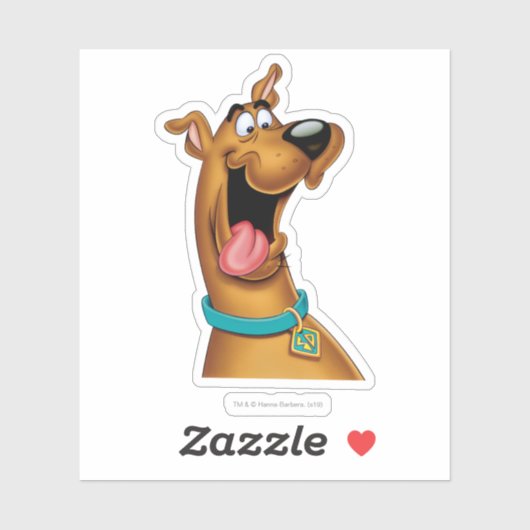 Sticker Scooby Doo Visage Excité (Feuille)
