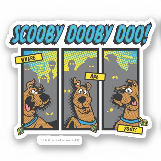 Sticker Scooby-Doo Where Are You Comic Panels (Devant)
