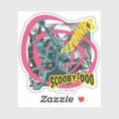 Sticker Scooby-Doo Zoinks Punk Guitare Graphisme (Feuille)